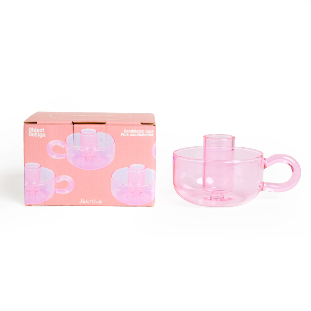Porte-Bougie Classique En Cristal Rose