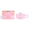 Porte-Bougie Classique En Cristal Rose