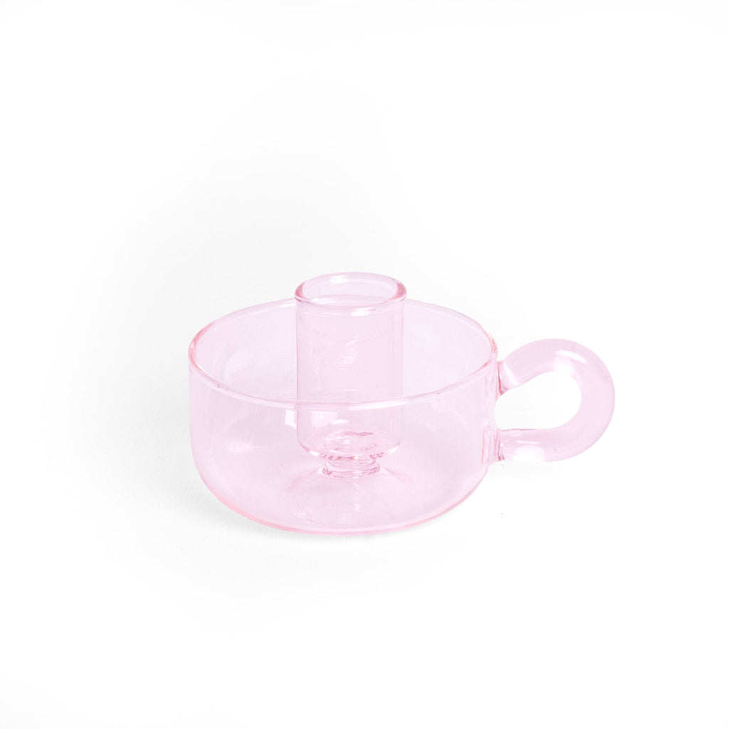 Porte-Bougie Classique En Cristal Rose