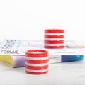 Lot De 2 Bougeoirs Tropical Ceramic - Rouge