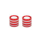 Lot De 2 Bougeoirs Tropical Ceramic - Rouge