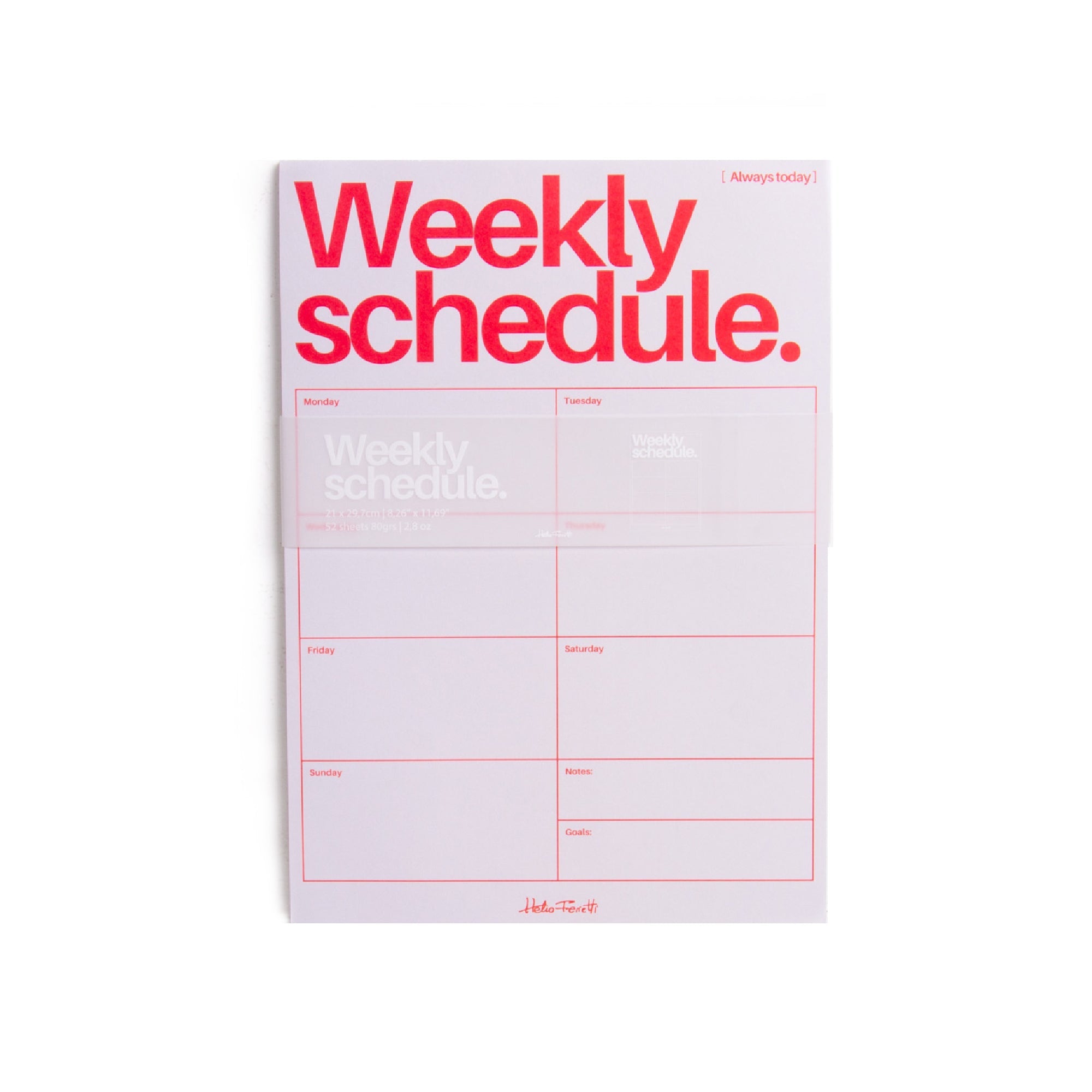 Organisateur Hebdomadaire Grey