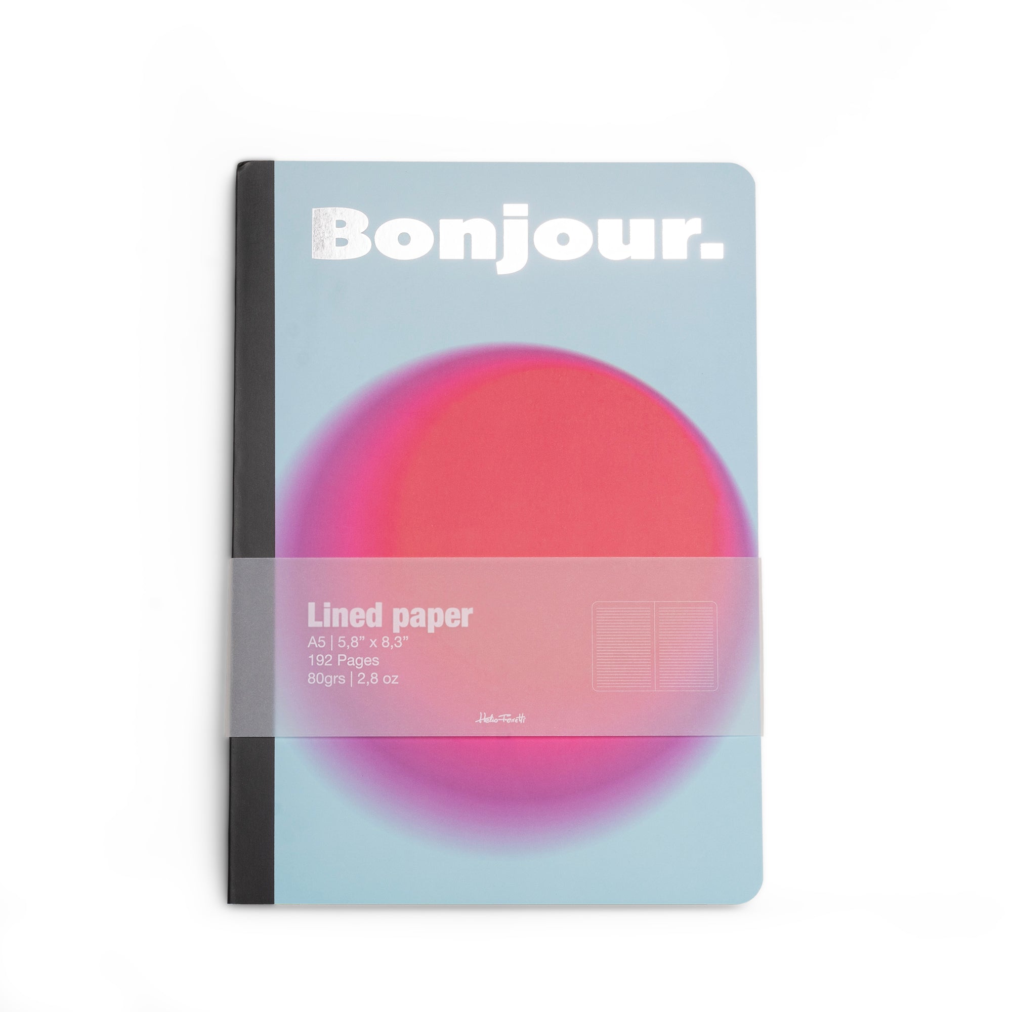 Carnet Bonjour A5 Bleu Clair