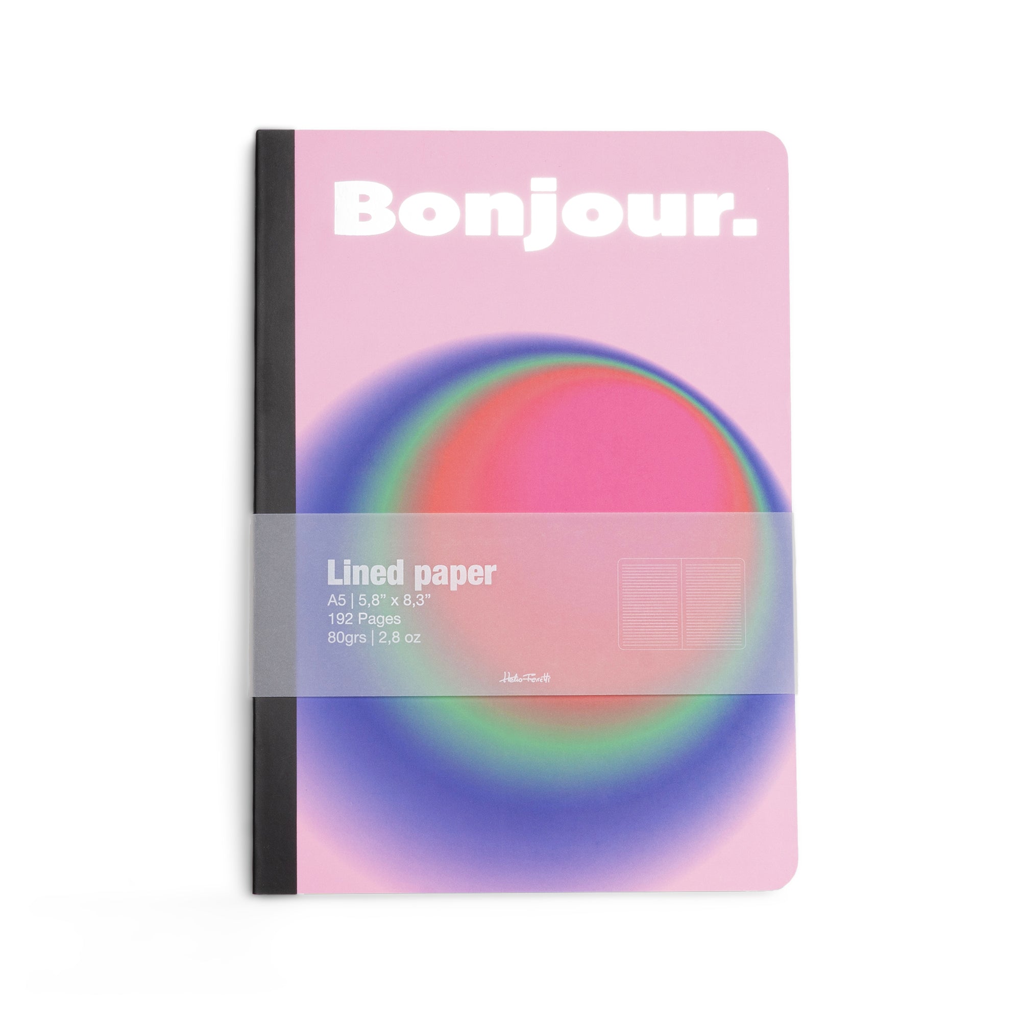 Carnet De Notes Pink Bonjour A5