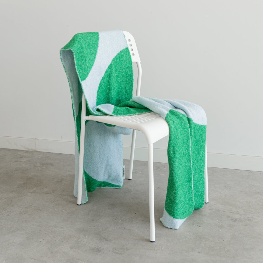 Plaid 100% Laine - Bleu De Mer