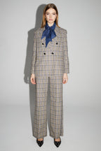 Blazer Ema Pied De Poule Lucky Star Blue Fabriqué En Italie