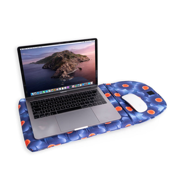 Housse Bouffante À Fleurs Bleue Pour Ordinateur Portable