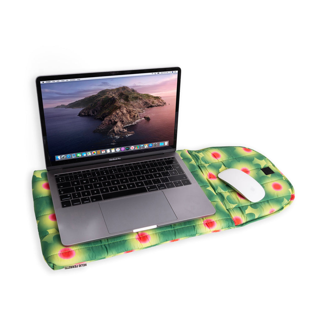 Housse D'Ordinateur Portable Bouffante À Fleurs Verte