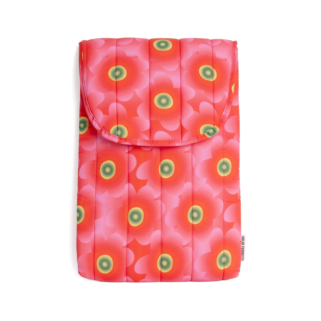 Housse Bouffante À Fleurs Pour Ordinateur Portable Rose