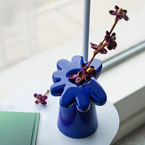 Vase Marguerite Bleue
