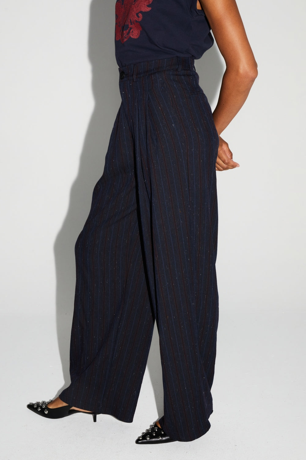 Pantalon Astrid Héritage Navy Fabriqué En Italie