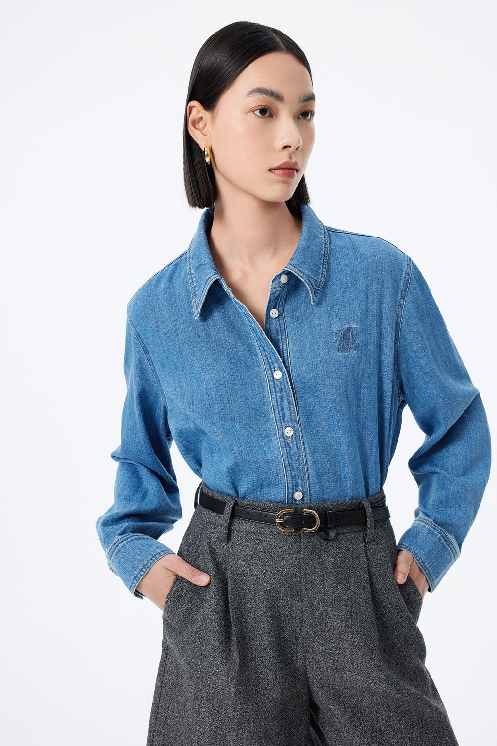 Lily - Chemise - Bleu Denim