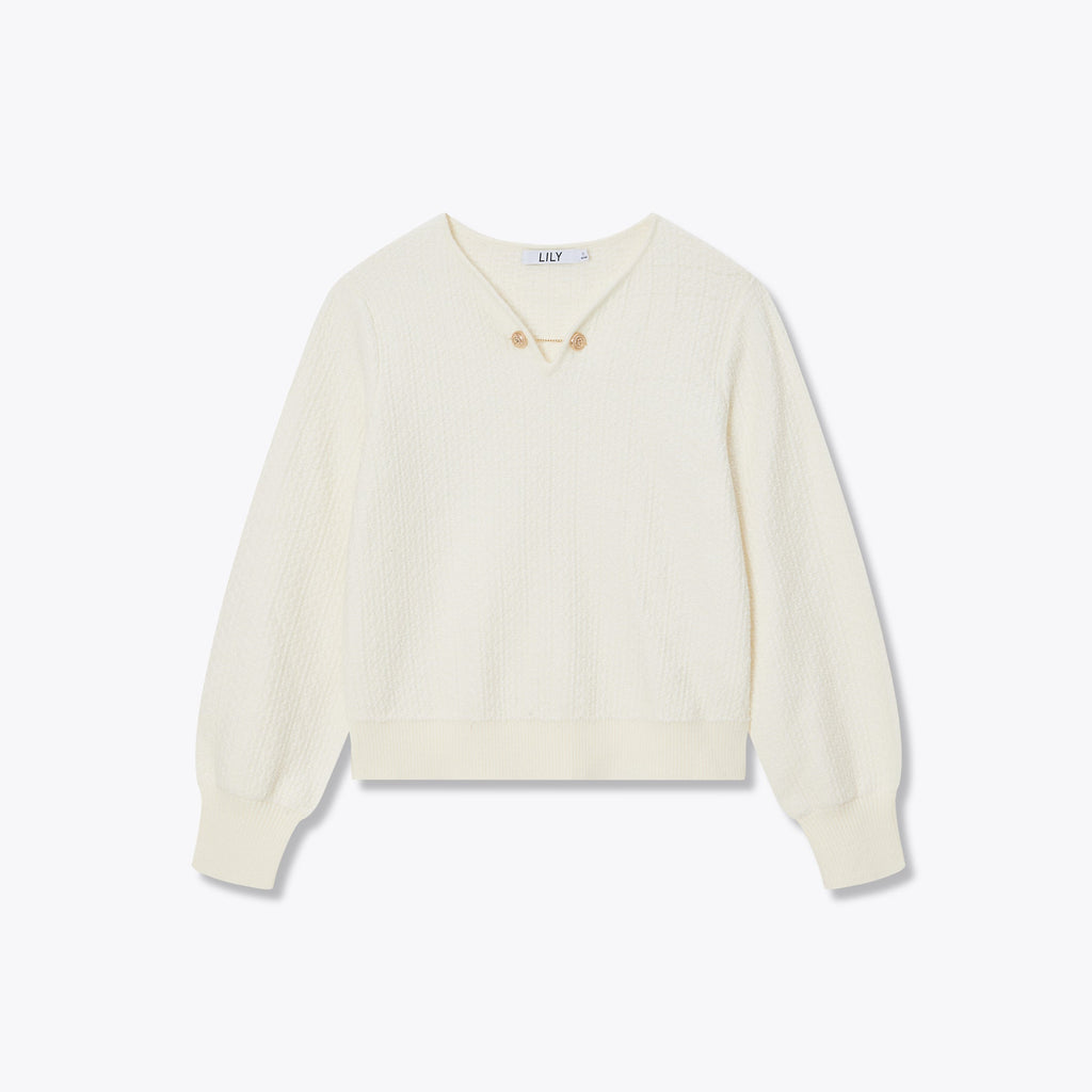 Lily - Pull - Blanc Cassé