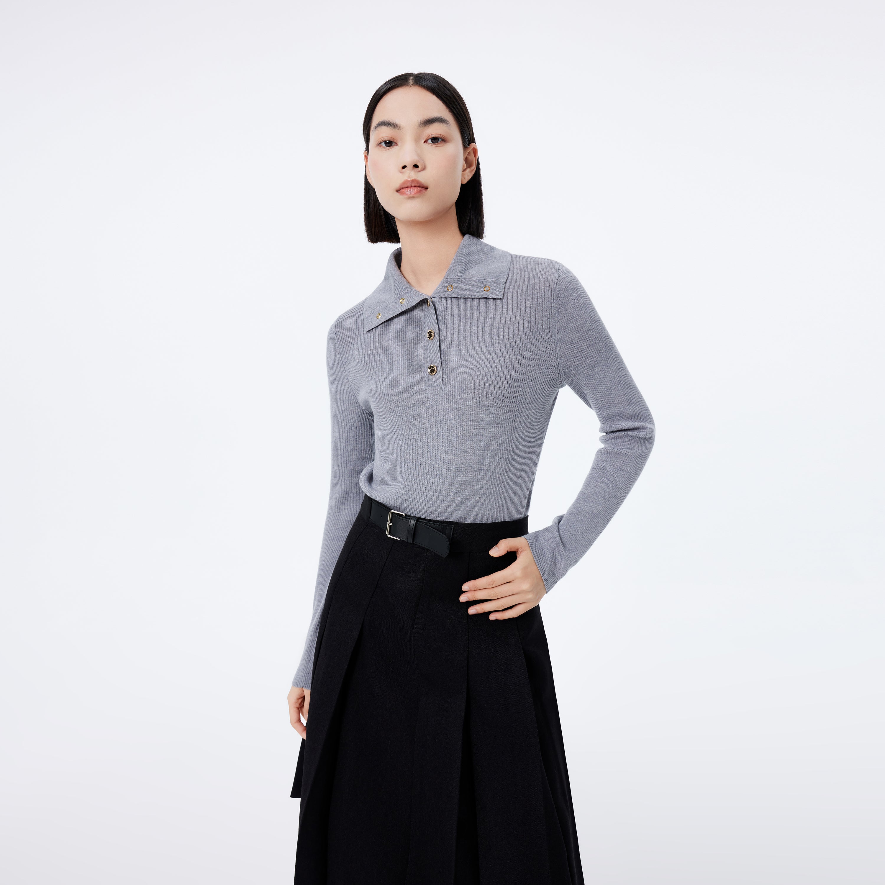 Lily - Pull - Gris Blanchâtre