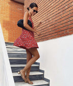 Robe Adèle Imprimé Rouge