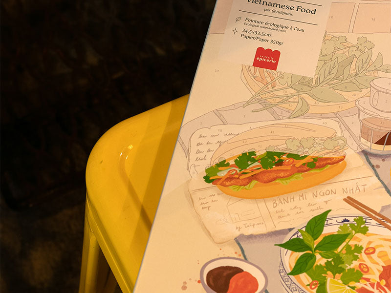 Petit Défaut : Petit Prix ! Coffret Peinture Au Numéro - Petit Pinceau - Vietnamese Food Par Jayne Wong (Copie)