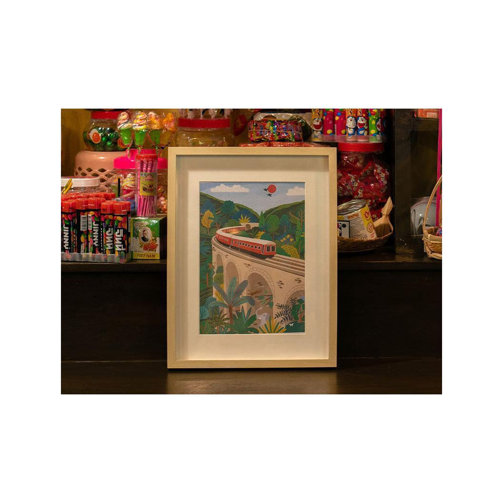 Coffret Peinture Au Numéro - Petit Pinceau - Sri-Lanka Train Par Maja Tomljanovic