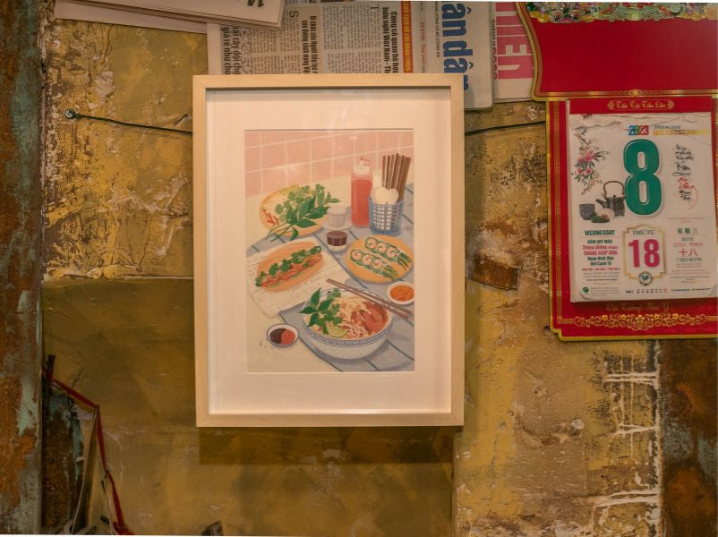 Petit Défaut : Petit Prix ! Coffret Peinture Au Numéro - Petit Pinceau - Vietnamese Food Par Jayne Wong (Copie)