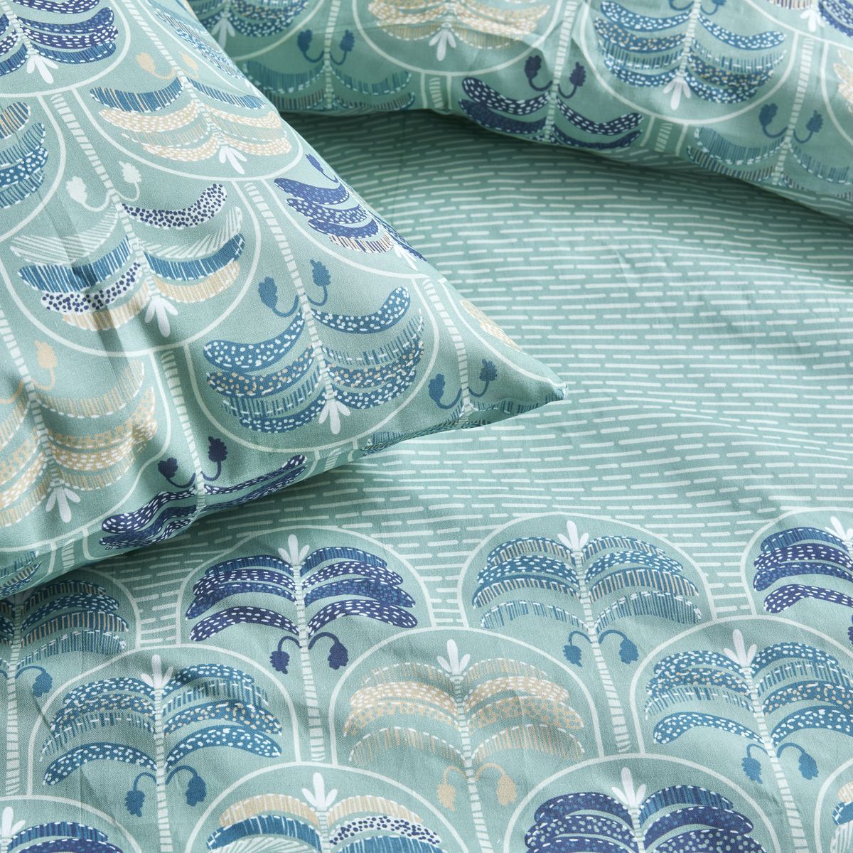 Sunshine - Parure De Lit Motif 16.17 - Celadon