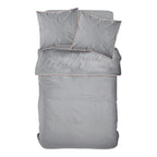 Percale Permanent Premium - Parure De Lit Piping Percale - Acier