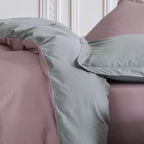 Percale Permanent Premium - Parure De Lit Bicolore Percale - Acier