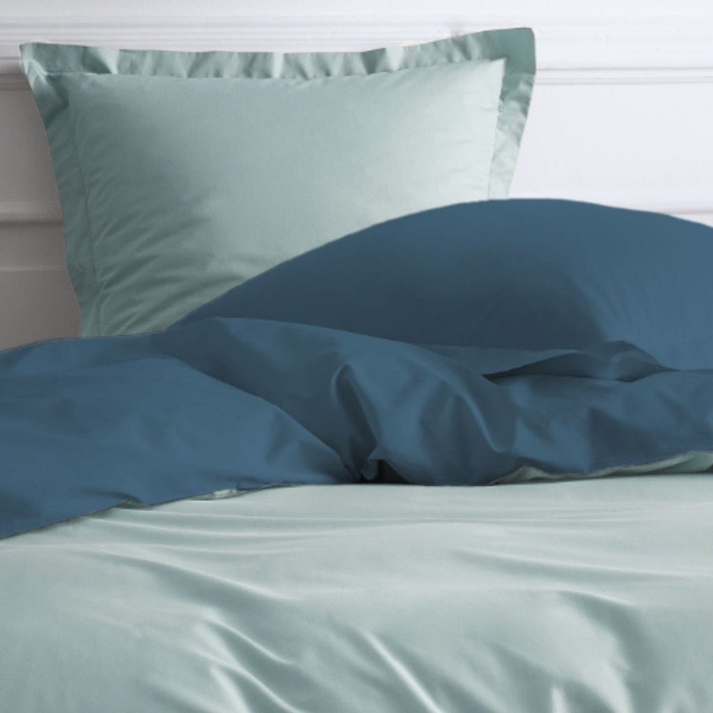 Percale Permanent Premium - Parure De Lit Bicolore Percale - Paon