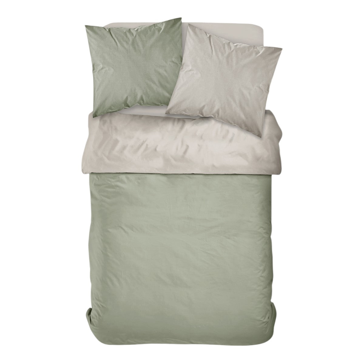Percale Permanent Premium - Parure De Lit Bicolore Percale - Dune