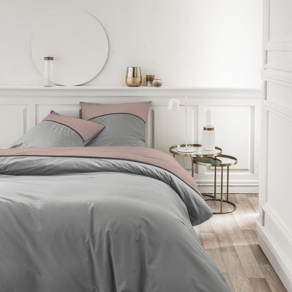 Percale Permanent Premium - Parure De Lit Tricolore Percale - Rose Des Sables