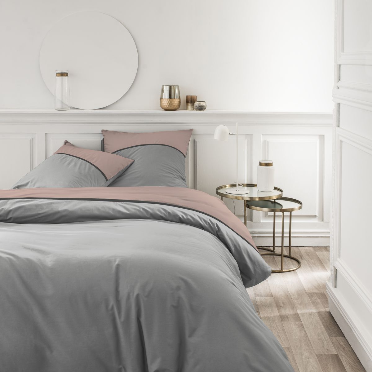 Percale Permanent Premium - Parure De Lit Tricolore Percale - Rose Des Sables