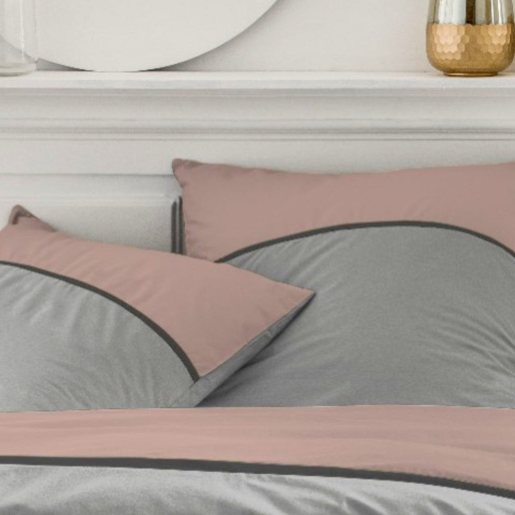Percale Permanent Premium - Parure De Lit Tricolore Percale - Rose Des Sables