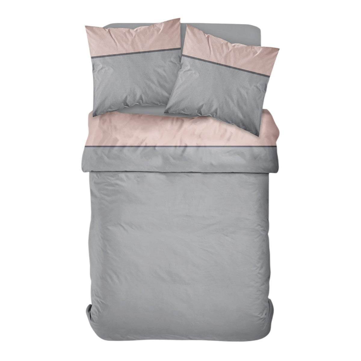 Percale Permanent Premium - Parure De Lit Tricolore Percale - Rose Des Sables