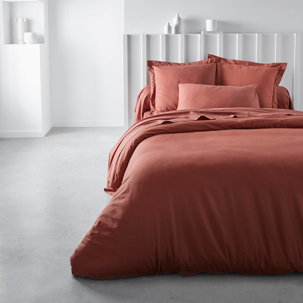 Percale Permanent Premium - Drap Housse Percale - Terracotta