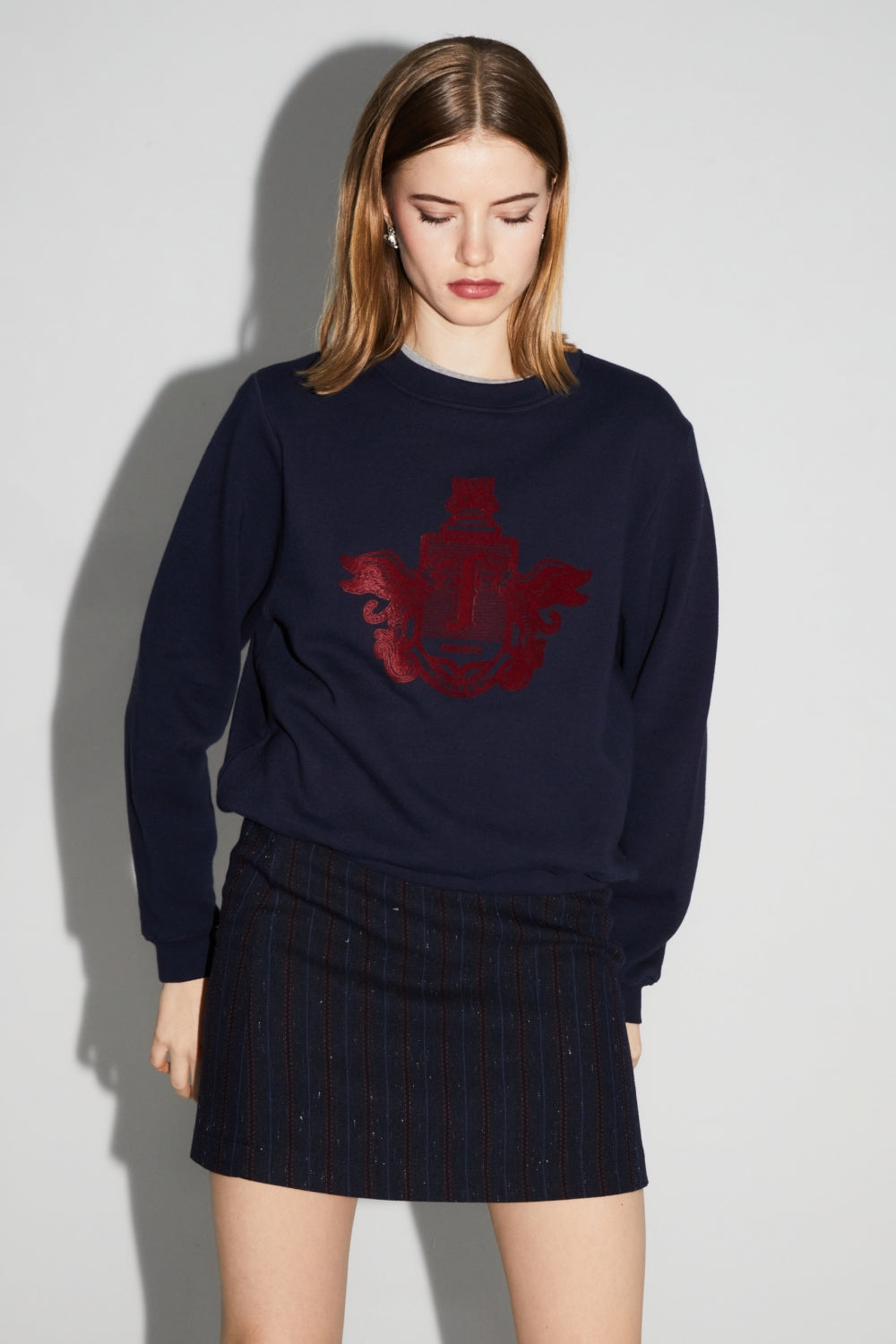Sweatshirt Eddie Blason Bordeaux Fabriqué Au Portugal