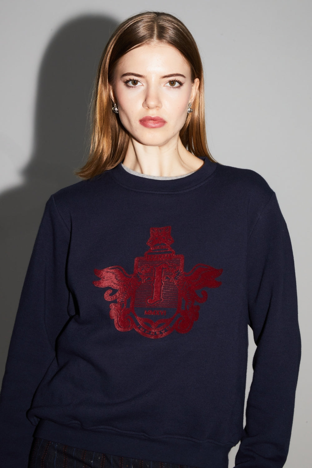 Sweatshirt Eddie Blason Bordeaux Fabriqué Au Portugal