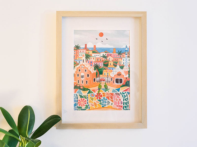 Coffret Peinture Au Numéro - Petit Pinceau - Barcelona Par Dazlstudio
