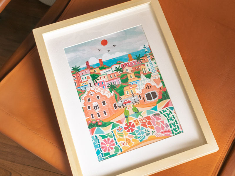 Coffret Peinture Au Numéro - Petit Pinceau - Barcelona Par Dazlstudio