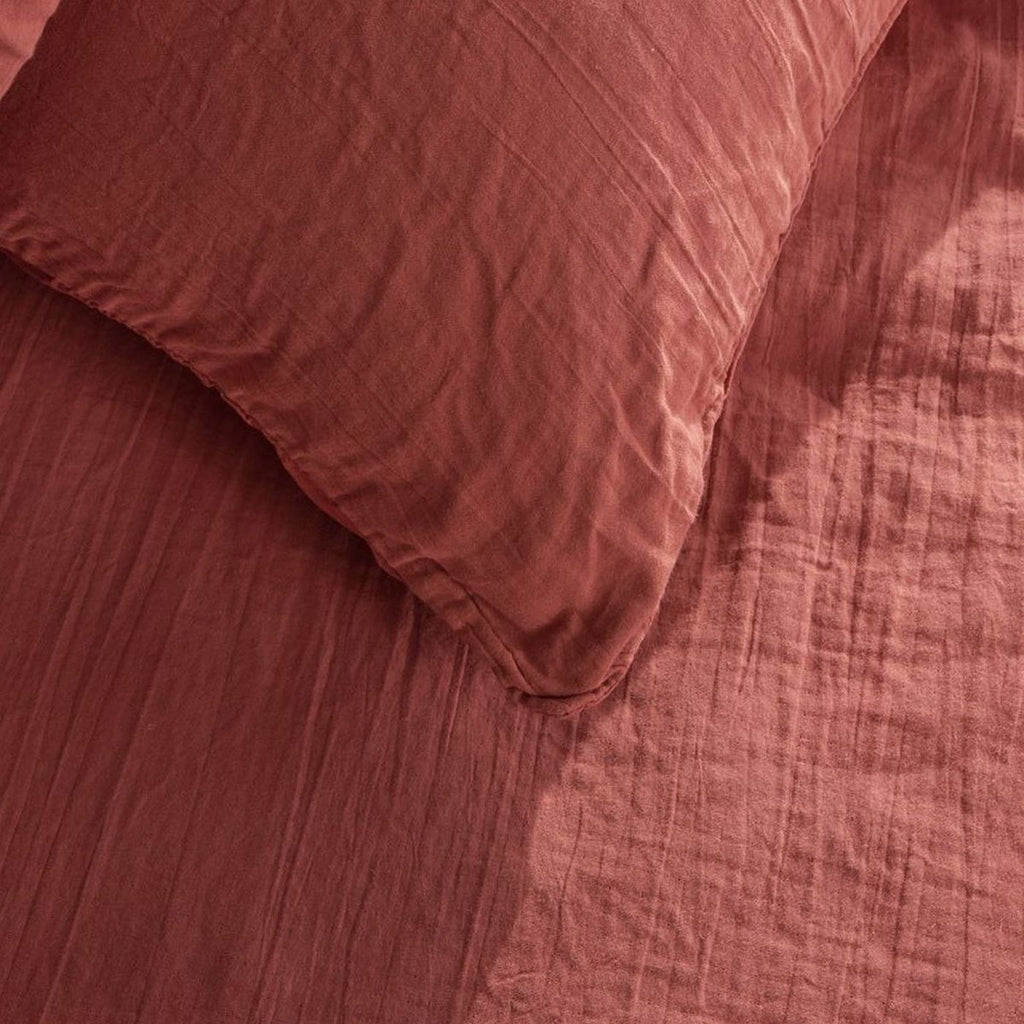 Gaze De Coton - Parure De Lit - Terracotta