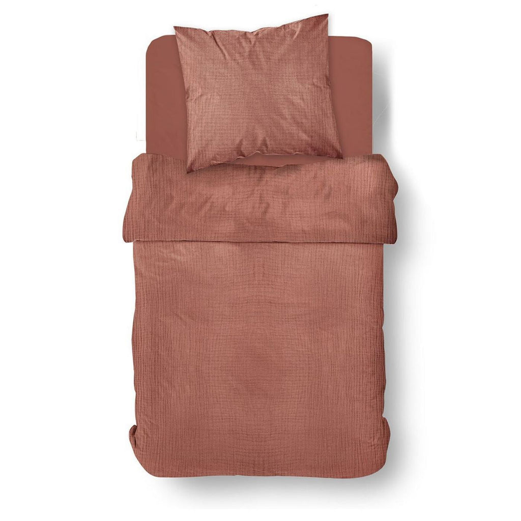 Gaze De Coton - Parure De Lit - Terracotta
