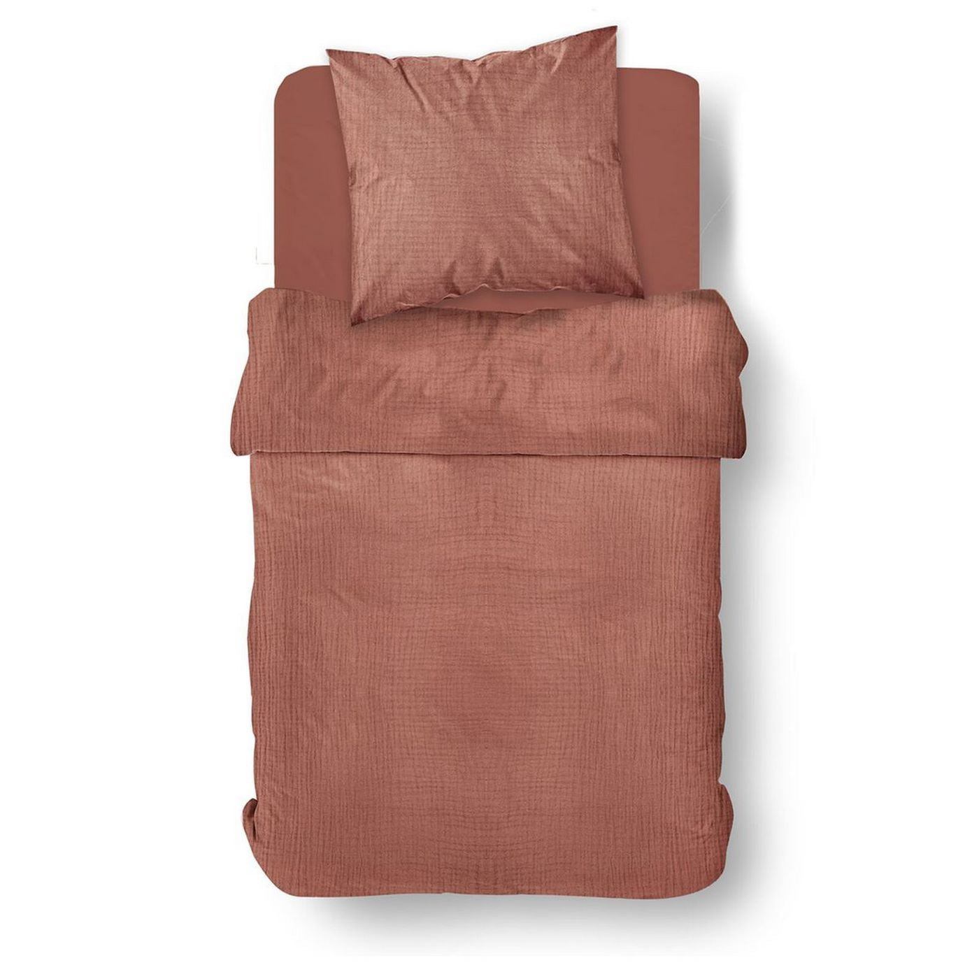 Gaze De Coton - Parure De Lit - Terracotta