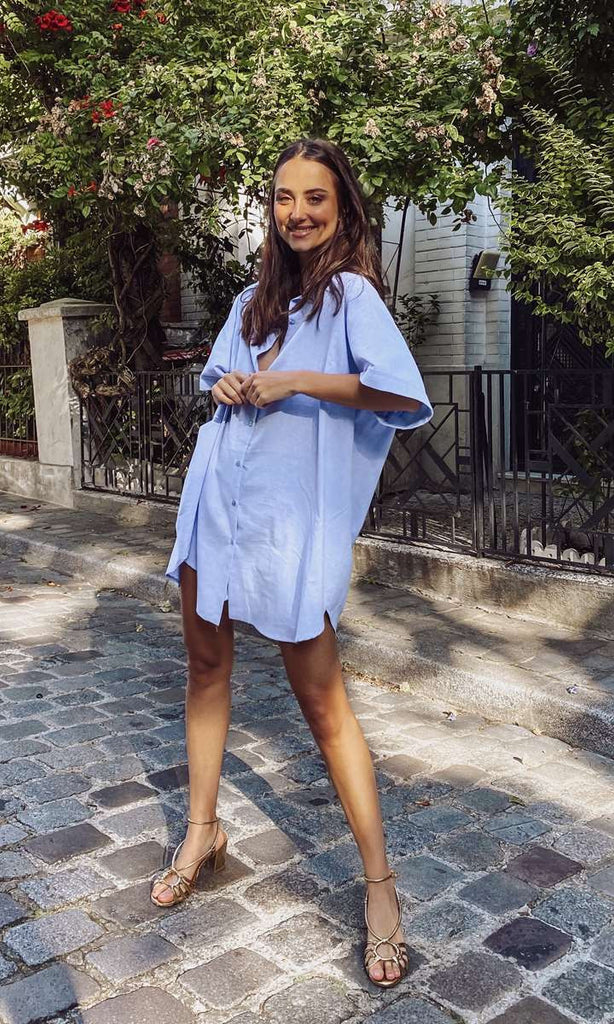Robe Lisa Bleu Coton