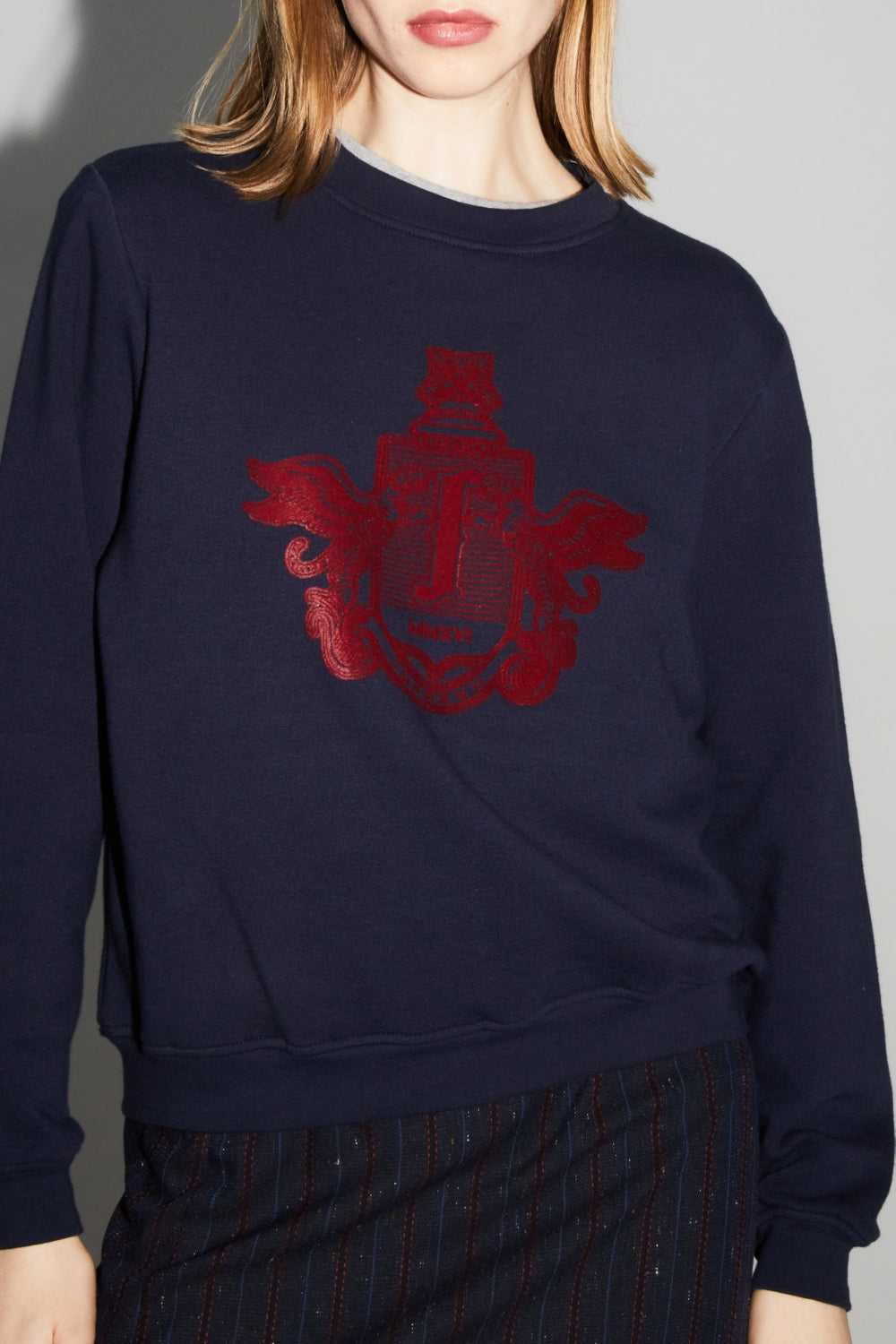 Sweatshirt Eddie Blason Bordeaux Fabriqué Au Portugal