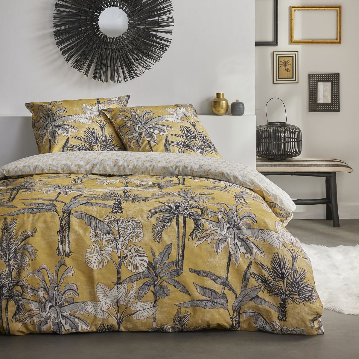 Sunshine - Parure De Lit Motif 0.15 - Ocre