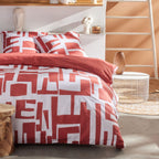 Sunshine - Parure De Lit Motif 17.32 - Rouge