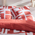 Sunshine - Parure De Lit Motif 17.32 - Rouge