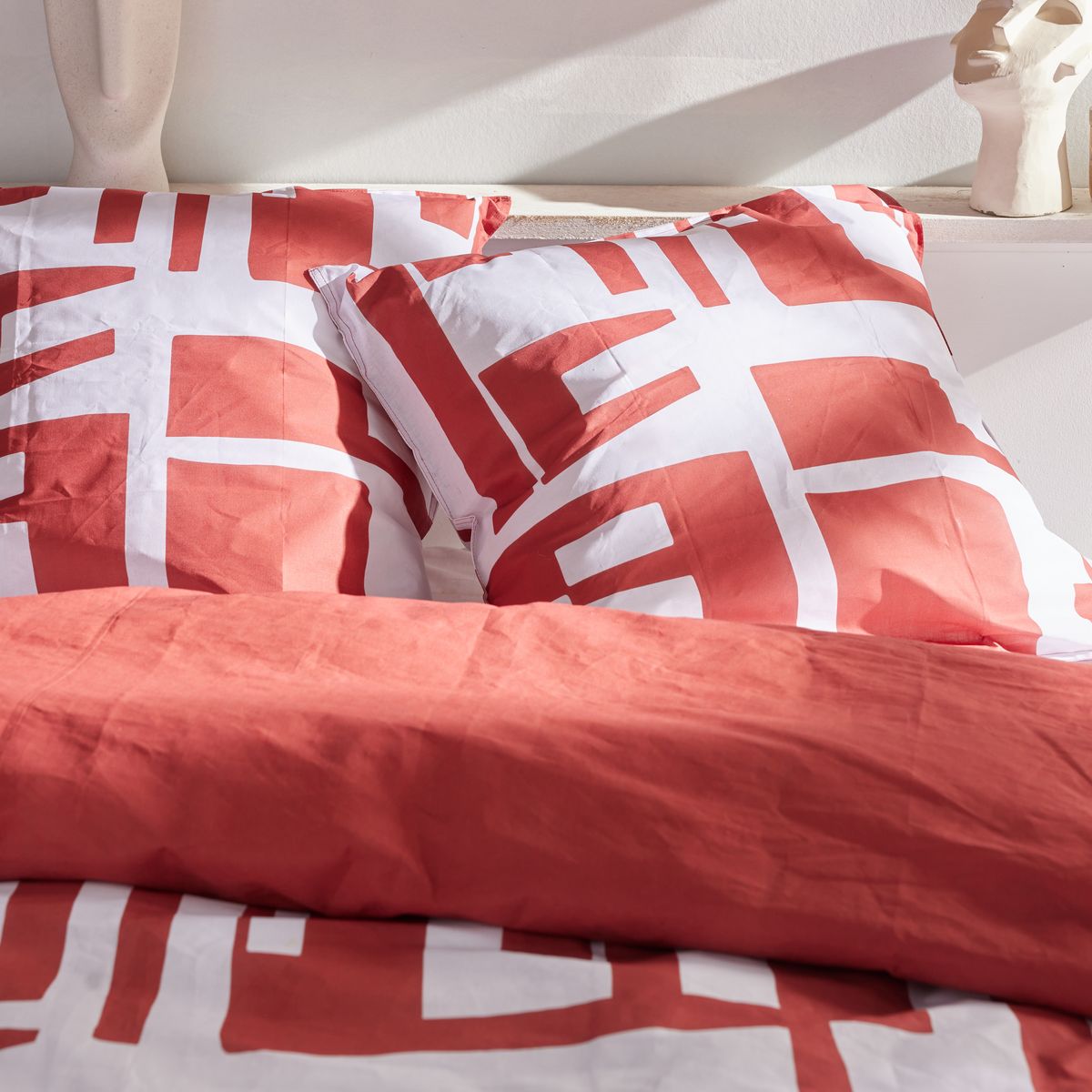 Sunshine - Parure De Lit Motif 17.32 - Rouge