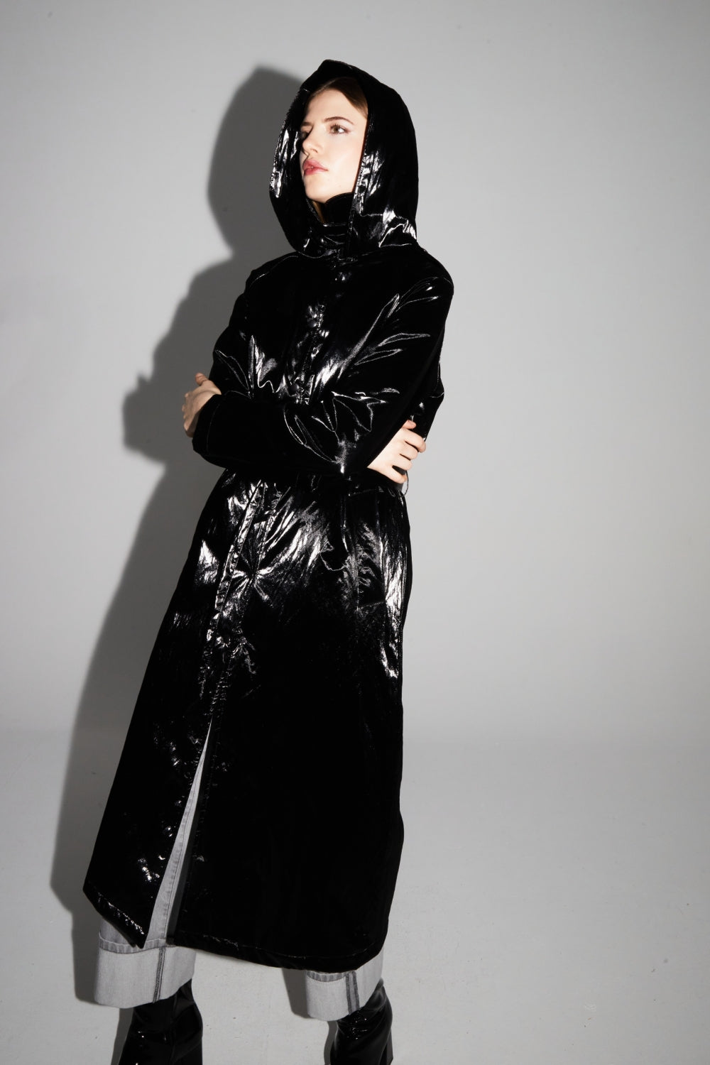 Trench Lauren Mercurio Black Fabriqué En Italie