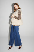 Veste Sans Manches Tess Teddy Naturel Fabriquée En Italie