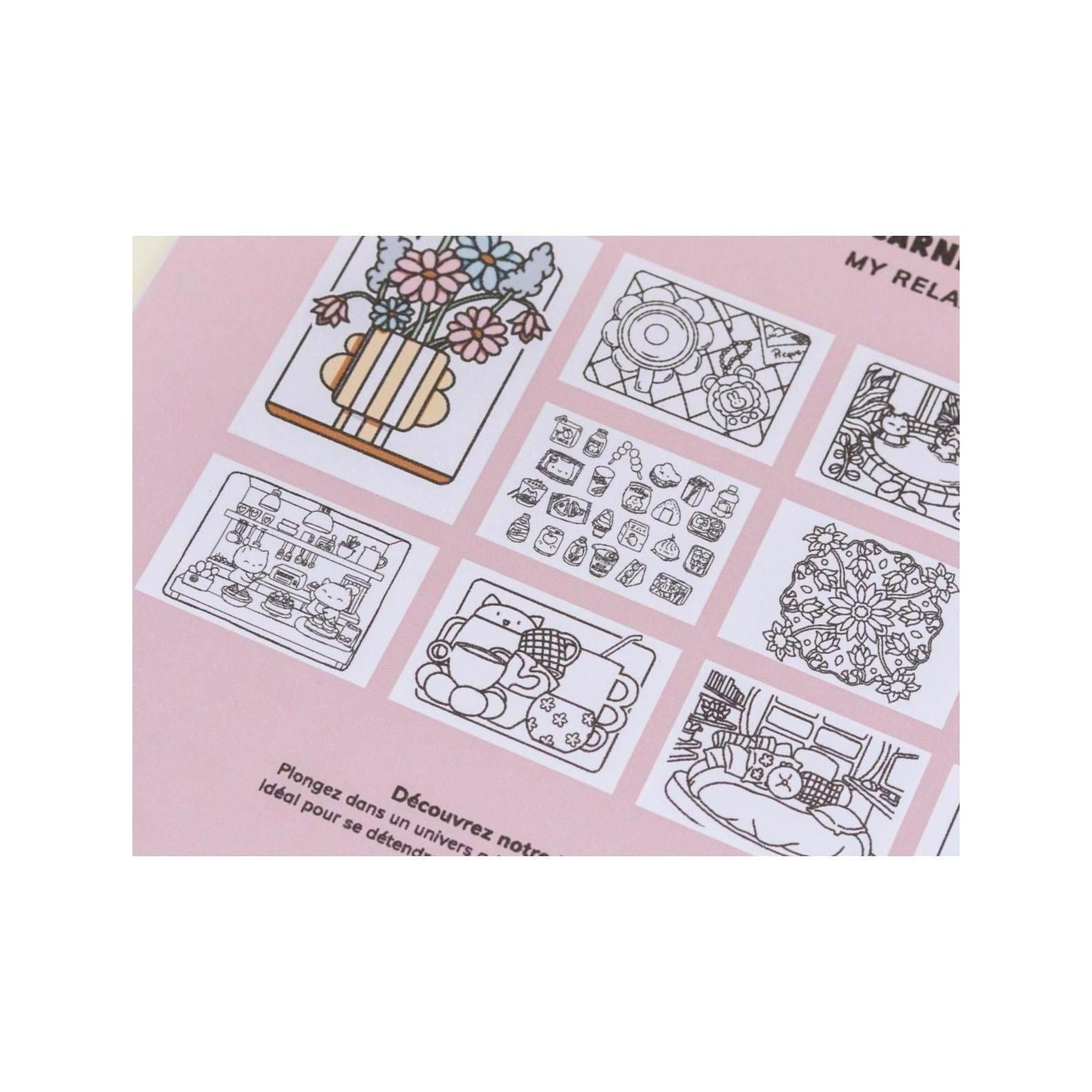 Kit Diy Home Déco - Mon Carnet De Coloriage Détente