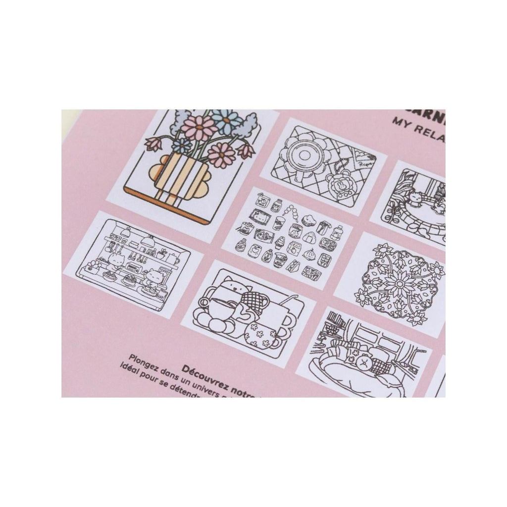Kit Diy Home Déco - Mon Carnet De Coloriage Détente