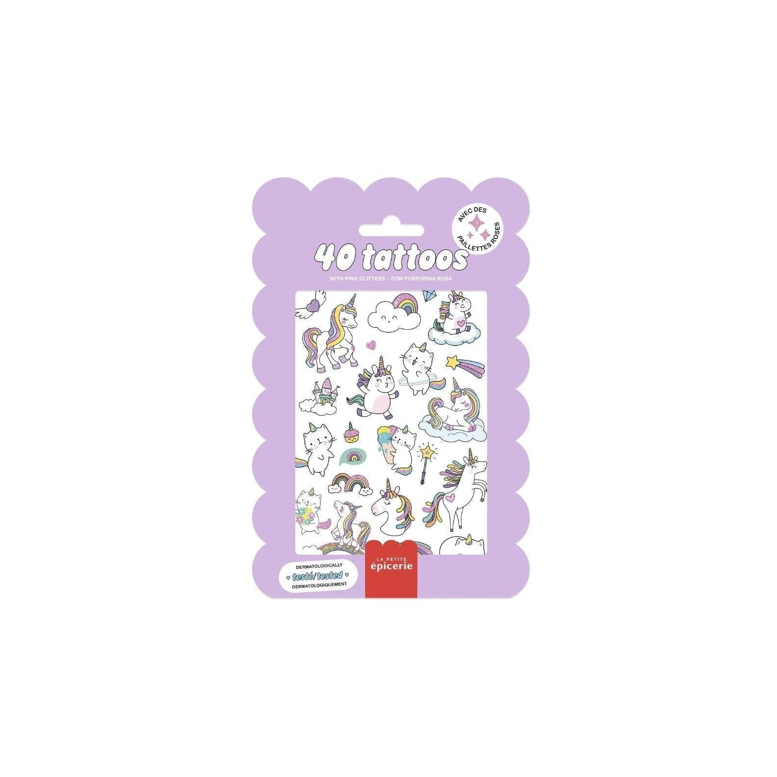 Pochette De 40 Tattoos - Licornes